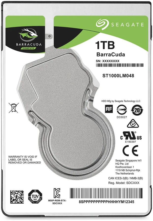 דיסק קשיח פנימי לנייד Seagate BarraCuda ST1000LM048 1TB