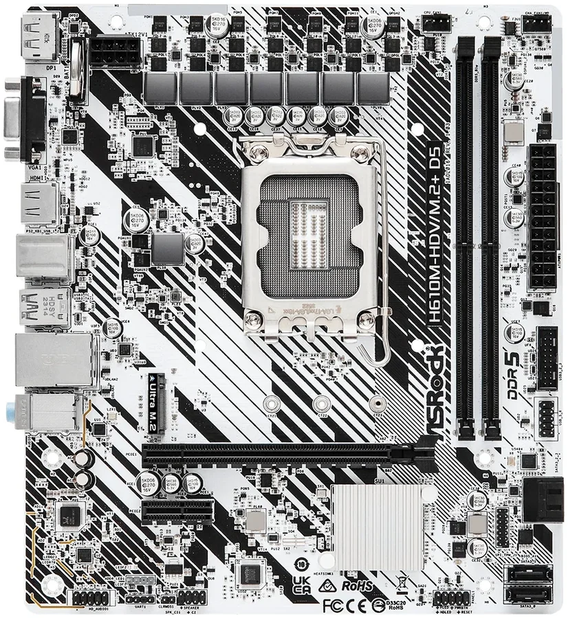 לוח אם ASRock H610M-HDV/M.2+ D5