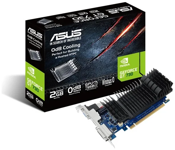 Asus GeForce GT 730 2GB GDDR5 Low Profile GT730-SL-2GD5-BRK Graphics Card