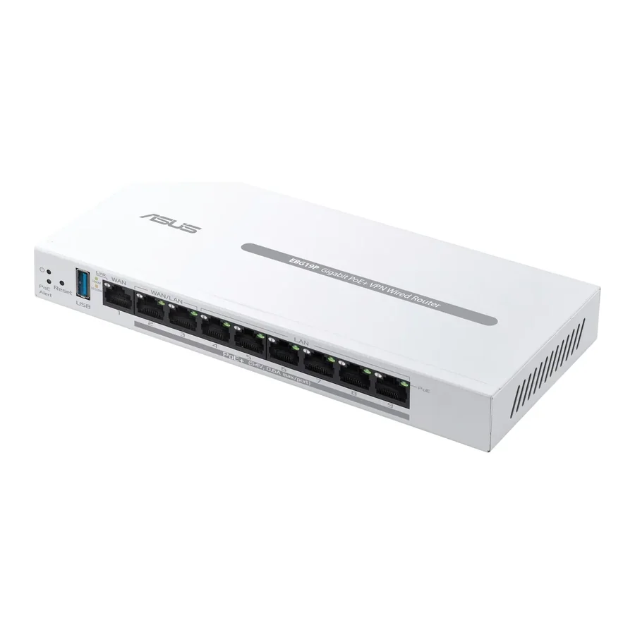 Asus ExpertWiFi EBG19P 8-Port PoE+ White VPN Router