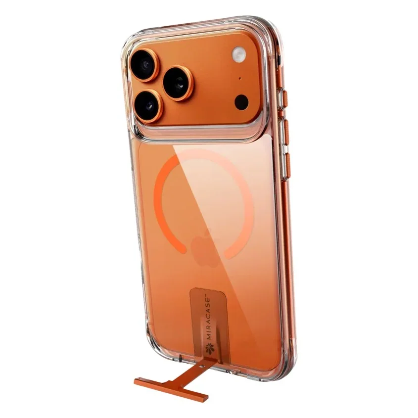 Miracase MIRAKick iPhone 17 Pro Max Case Clear Orange