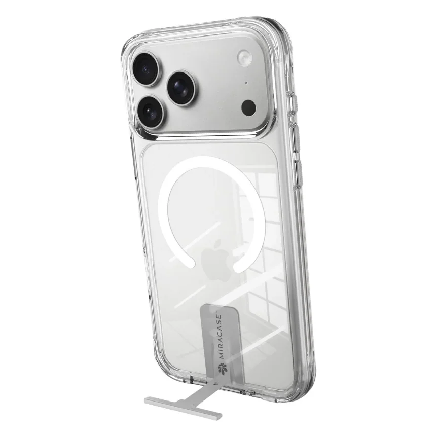 Miracase MIRAKick iPhone 18 Pro Case Clear Silver