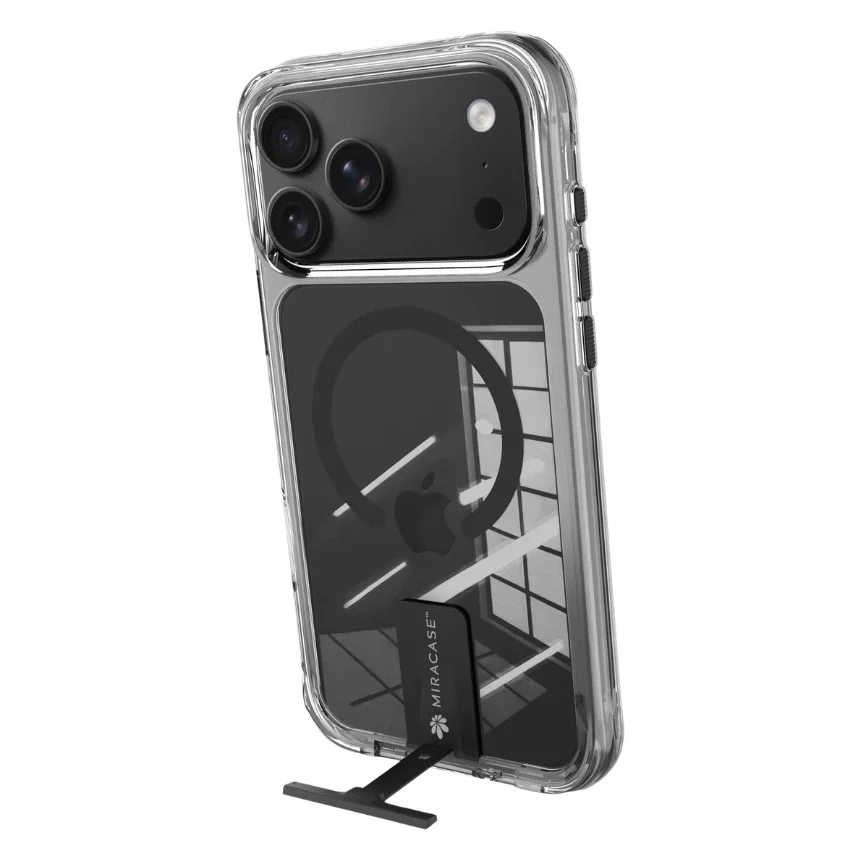 כיסוי לסמארטפון Miracase iPhone 18 Pro שקוף-שחור MIRAKick