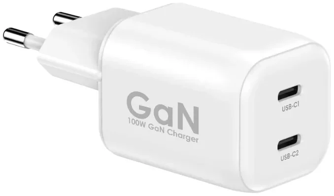Сетевое зарядное устройство Miracase MWCM100PD2 GaN 100W + кабель USB-C, белый