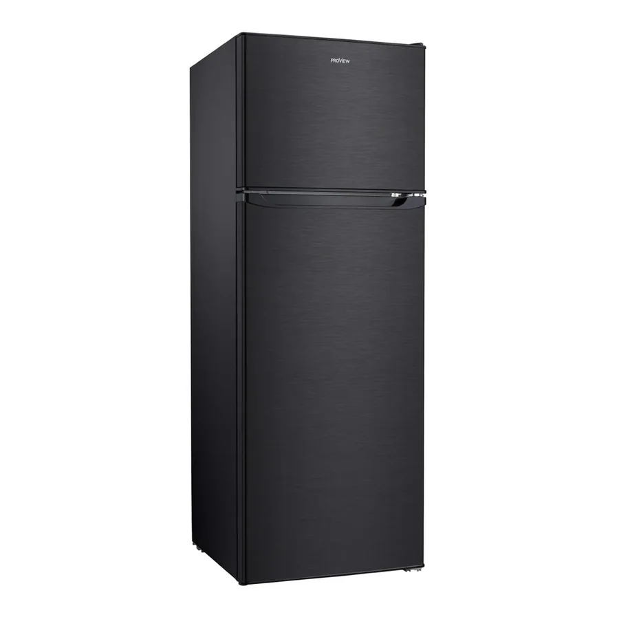 ProView PVR2D340-NB 335L Top-Freezer Refrigerator, Black stainless