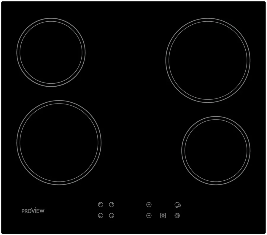 Керамическая варочная панель ProView PVHC4F-BK