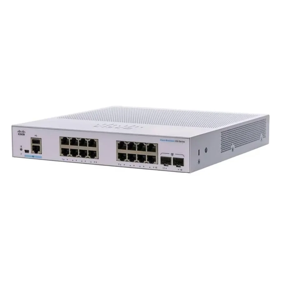 Управляемый коммутатор Cisco CBS250-16T-2G-EU 16-Port Gigabit Smart