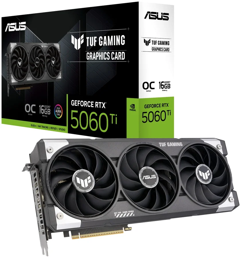 Asus TUF Gaming GeForce RTX 5060 Ti 16GB GDDR7 OC Edition Graphics Card