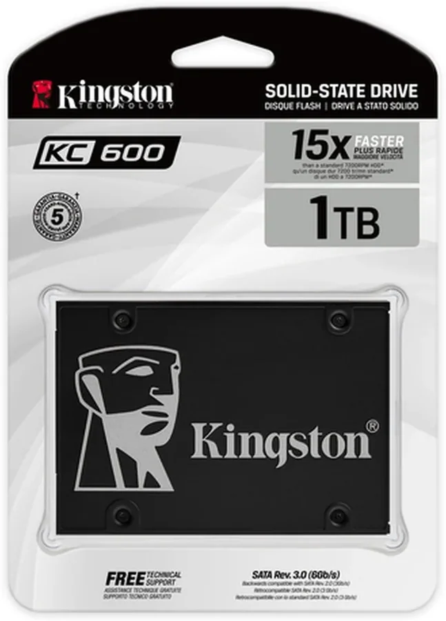 SSD-накопитель Kingston KC600 1TB SATA3 2.5