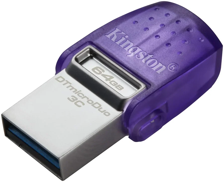 זיכרון נייד Kingston DataTraveler microDuo 3C USB-A + USB-C 64GB