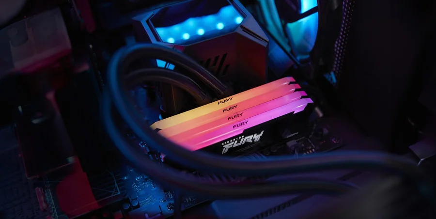 זיכרון לנייח DRAM Kingston FURY Beast RGB DDR4 64GB Kit (2x32) 3600MHz CL18 שחור