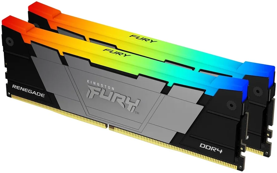 זיכרון לנייח DRAM Kingston FURY Renegade RGB DDR4 16GB Kit (2x8) 3600MHz CL16 שחור