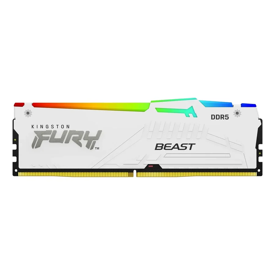 Оперативная память Kingston FURY Beast RGB DDR5 16GB 5200MHz CL40 белая