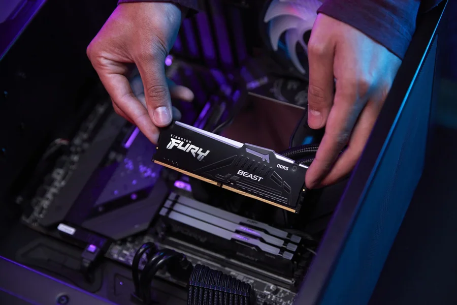 Kingston FURY Beast RGB DDR5 16GB 6000MHz CL30 Black Desktop Memory