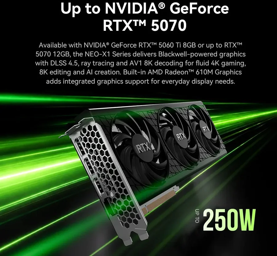 Игровой компьютер GMKtec NEO-X1 Pro R9 9955HX3D RTX 5070 32GB 1TB