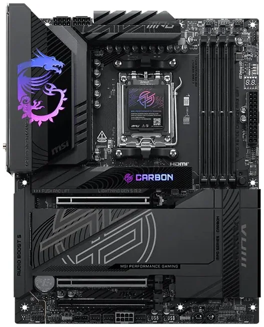 לוח אם MSI MPG X870E CARBON MAX WIFI