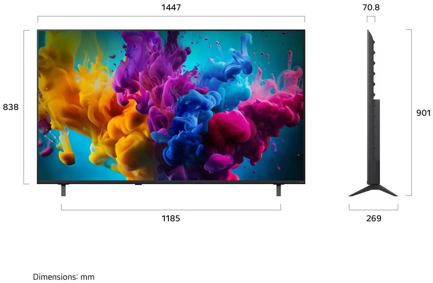 Смарт-телевизор LG 65QNED8MB6T QNED evo Mini LED AI 4K