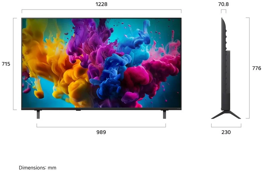 טלוויזיה חכמה LG 55QNED8MB6T QNED evo Mini LED AI 4K