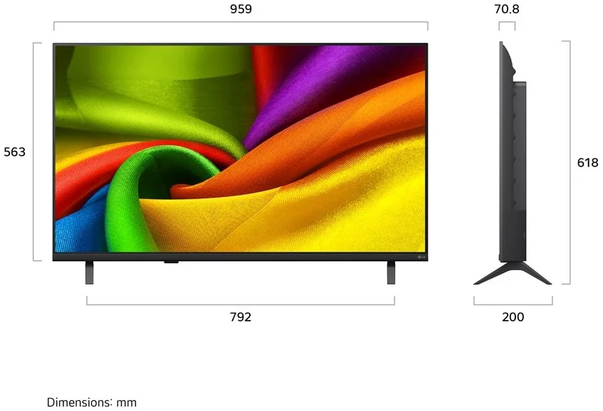 טלוויזיה חכמה LG 43NU830B6LA NANO UHD AI 4K