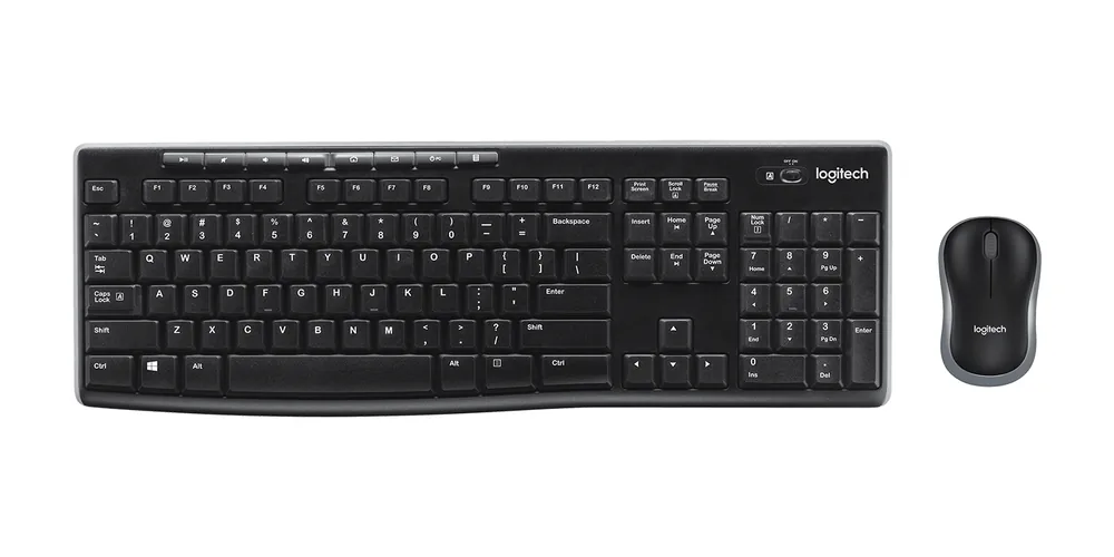 Logitech MK270 Wireless Keyboard and Mouse Combo, Black