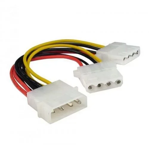 Gold Touch Molex 4 Pin IDE/ATA Power Supply Y Splitter Adapter Connector