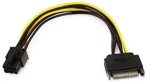 Кабель Gold Touch 15Pin SATA Power to PCIe 6Pin Graphic Card