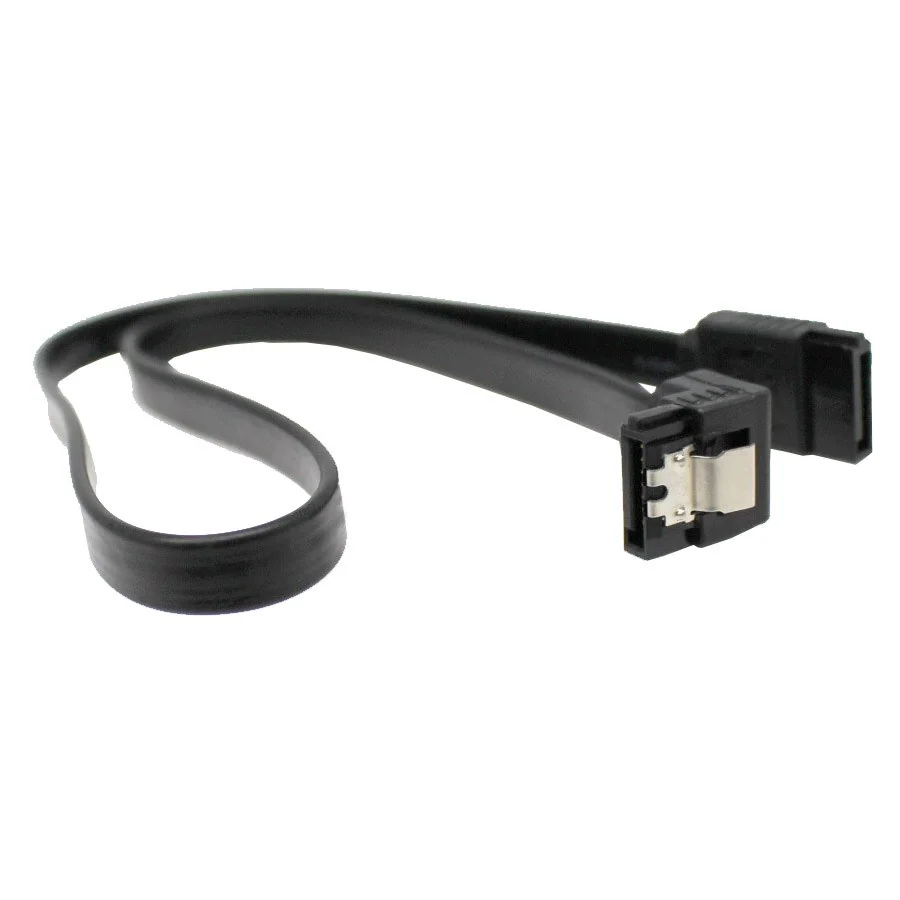 Cable Gold Touch SATA Data Cable 6Gbps 90 Deg. With Clip