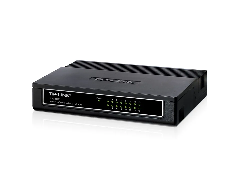 מתג TP-Link TL-SF1016D 16 יציאות לבן-כתום – פרטים נוספים