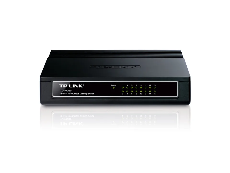 מתג TP-Link TL-SF1016D 16 יציאות לבן-כתום
