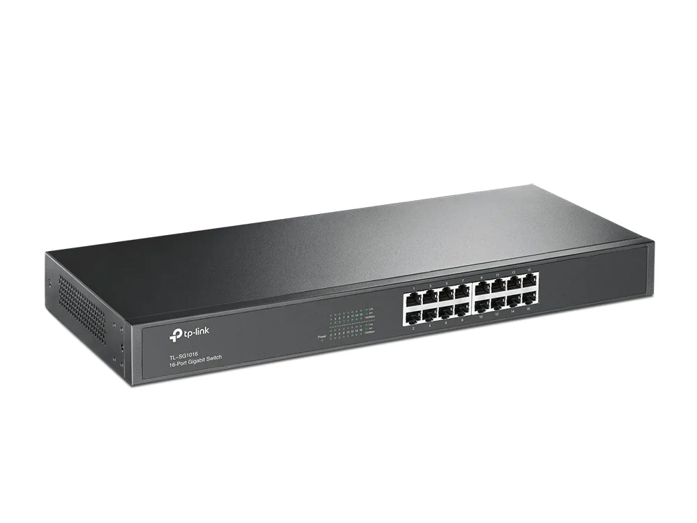 מתג TP-Link TL-SG1016 16 יציאות – מבט נוסף