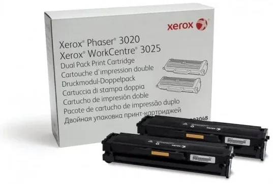 Xerox Phaser 3020 WorkCentre 3025 Dual Pack Toner Cartridges