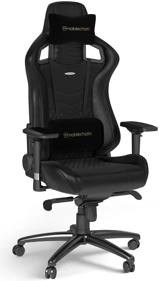 Игровое кресло Noblechairs EPIC Real Leather, черное