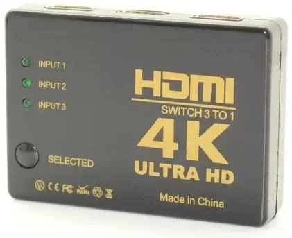 Gold Touch 4K HDMI Switch 1 To 3 Port with IR Remote Control