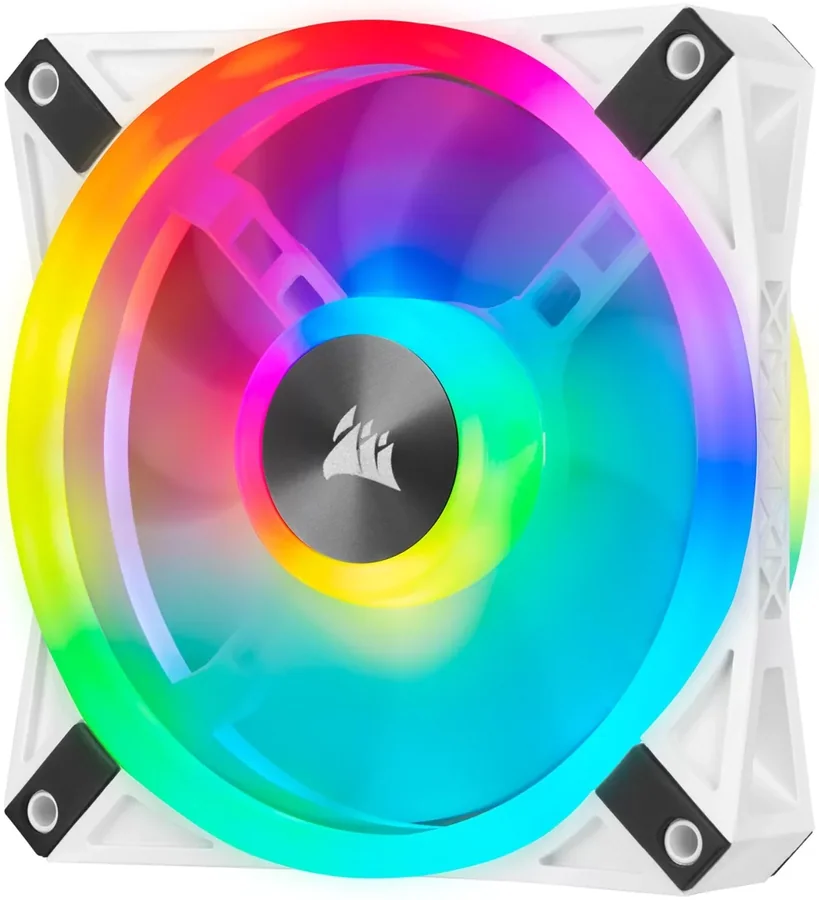 מאוורר למארז Corsair iCUE QL120 RGB לבן