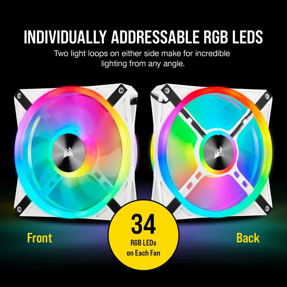 CORSAIR iCUE QL140 RGB 2-Fan Kit With Lighting Node CORE – More Details