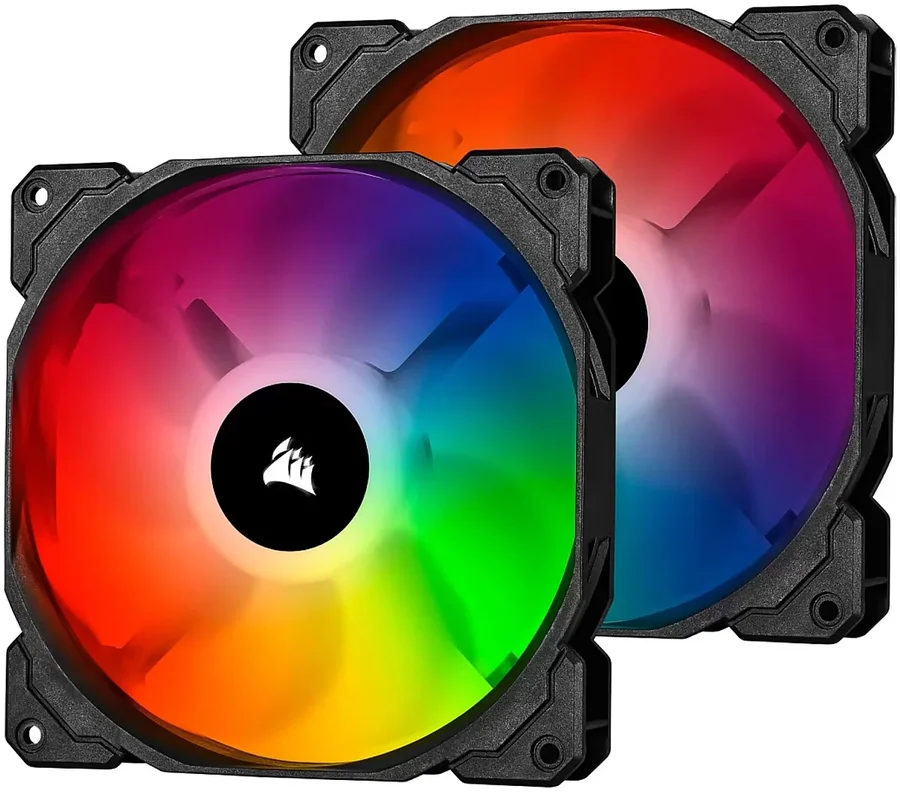 ערכת מאווררים למארז Corsair iCUE SP140 RGB PRO Performance Dual Fan Kit with Lighting Node CORE