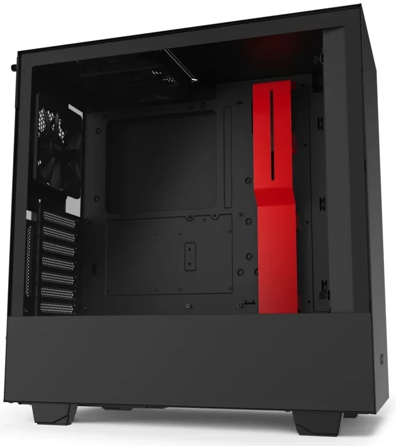 Корпус NZXT H510i Matte, черный/красный