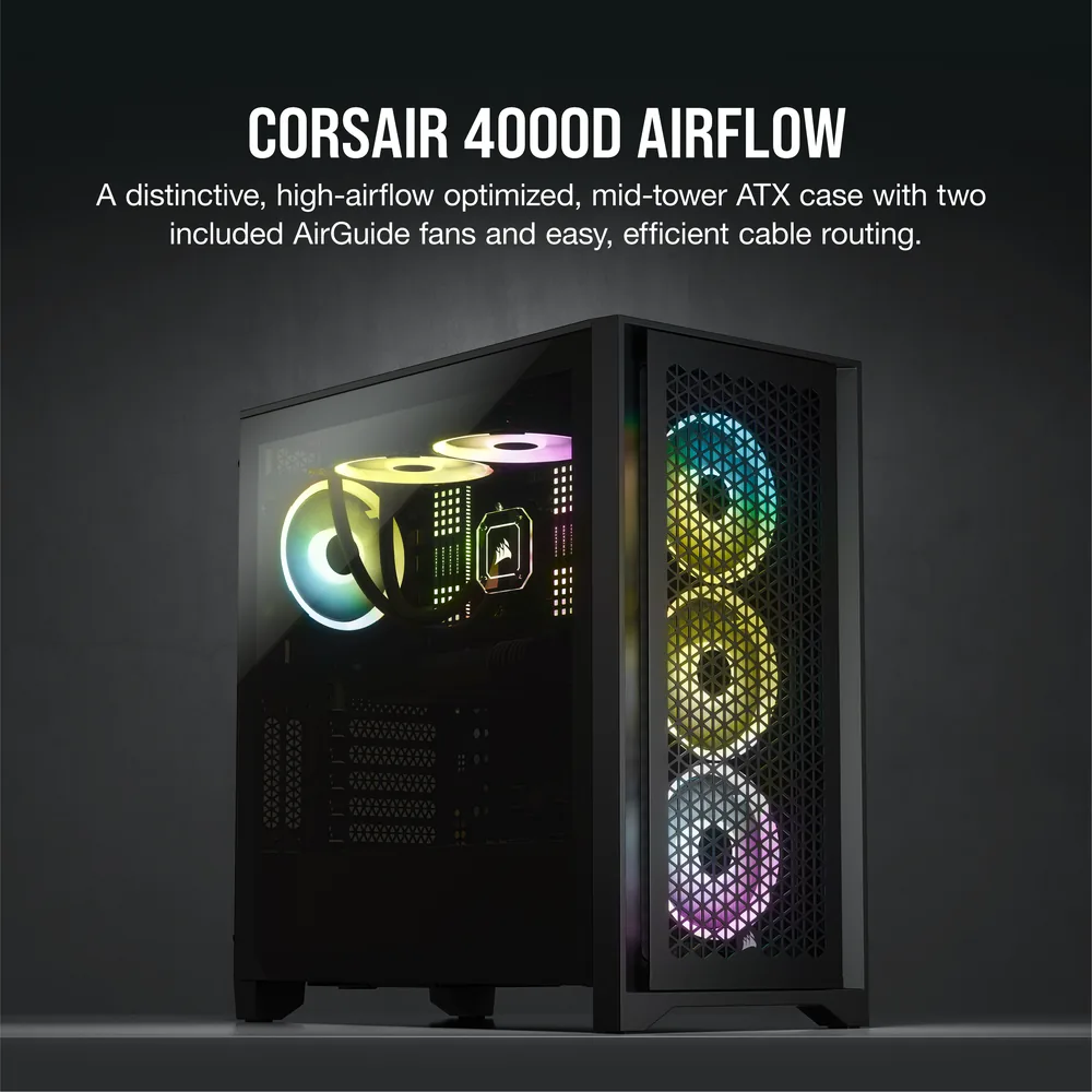 Corsair 4000D AIRFLOW Black Case – Additional View