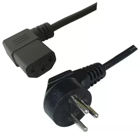 כבל מתח Luggar IL 3-Pin to C13 Right Angle Power Cord 1.5m