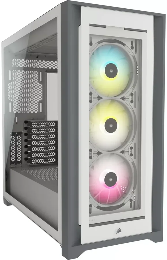 Corsair iCUE 5000X RGB Tempered Glass White Mid-Tower Case