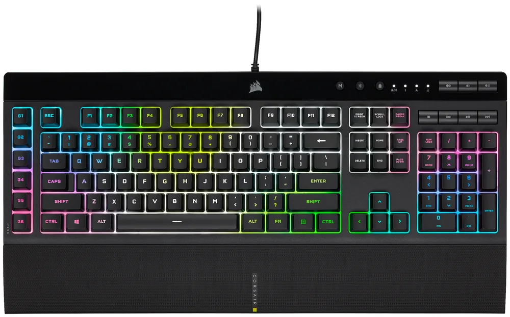 מקלדת גיימינג Corsair K55 RGB PRO XT שחור