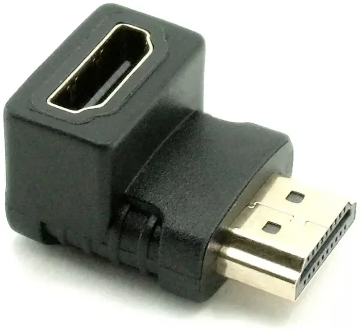 Gold Touch HDMI Male To Female 90° Plug Adapter
