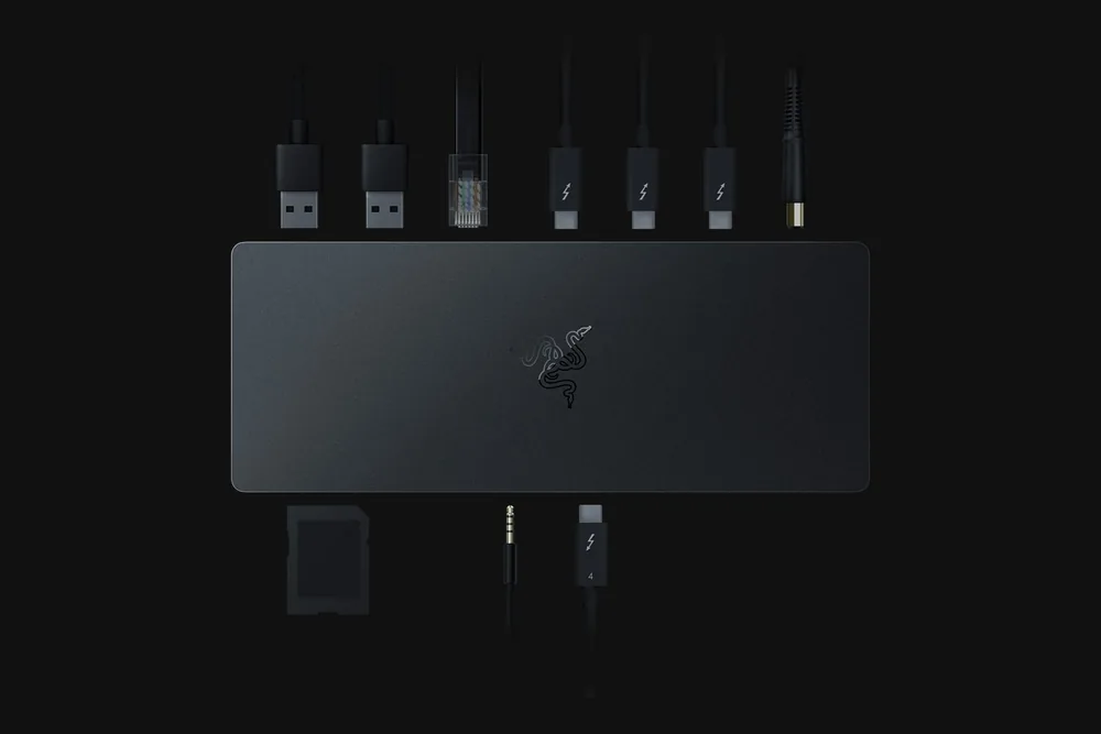 תחנת עגינה Razer Thunderbolt 4 Dock Chroma שחור – מבט נוסף