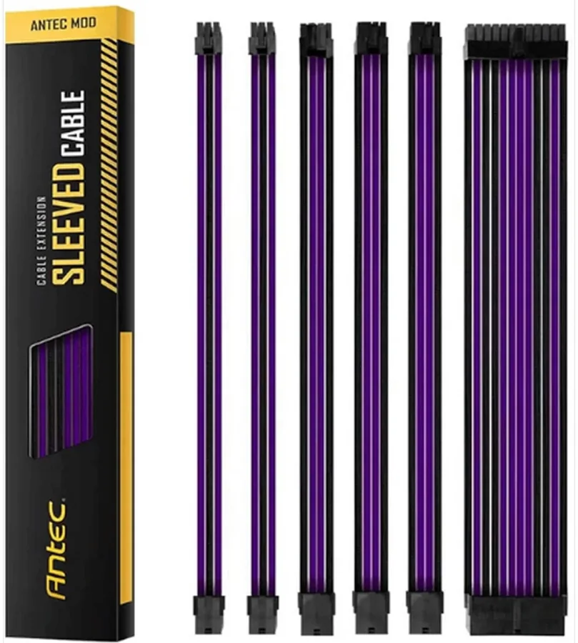 Кабель Antec Sleeved Extension Cable Kit фиолетовый/черный