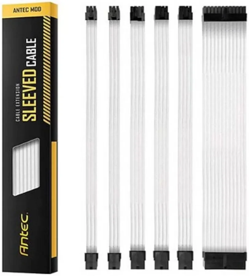 Комплект удлинителей для блока питания Antec Sleeved Extension Cable Kit белый
