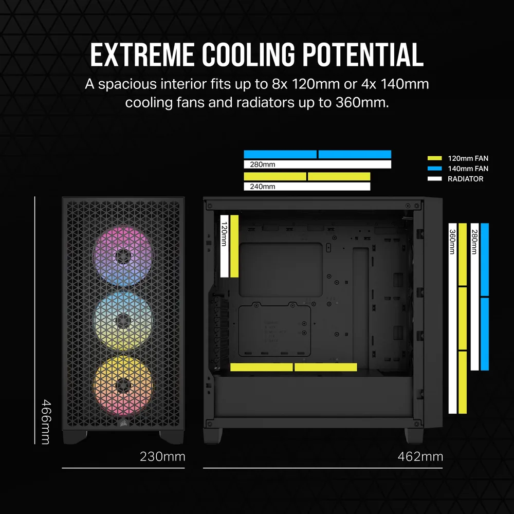 Корпус Corsair 3000D RGB AIRFLOW чёрный – дополнительные детали