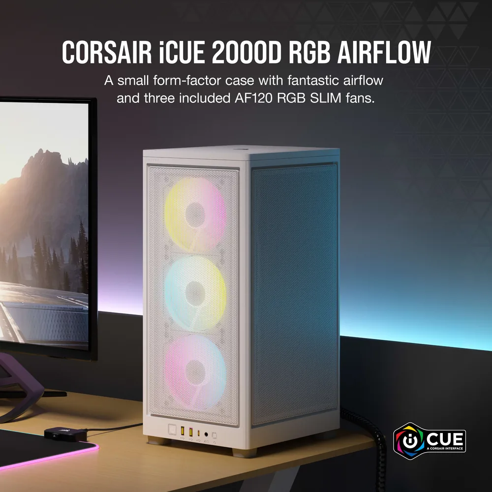 מארז Corsair 2000D RGB AIRFLOW לבן – מבט נוסף