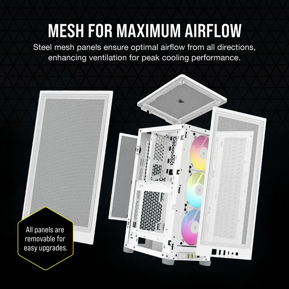 מארז Corsair 2000D RGB AIRFLOW לבן – פרטים נוספים