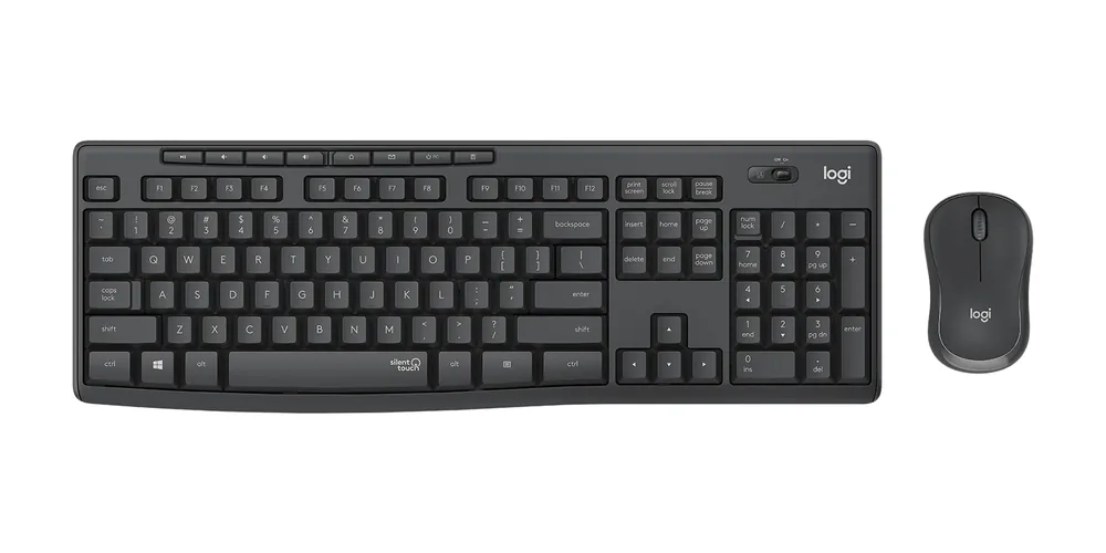 סט מקלדת ועכבר אלחוטי Logitech MK295 Silent שחור