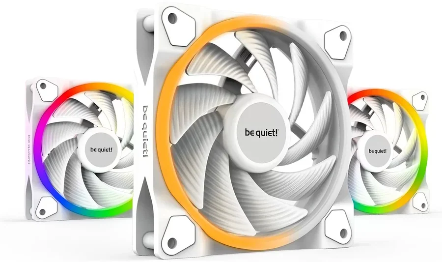 מאוורר למארז be quiet! LIGHT WINGS WHITE 120mm PWM high-speed Triple-Pack